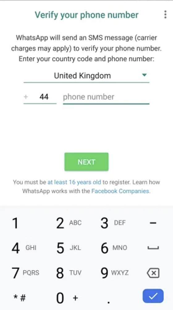 Recuperar cuenta de WhatsApp por número de teléfono