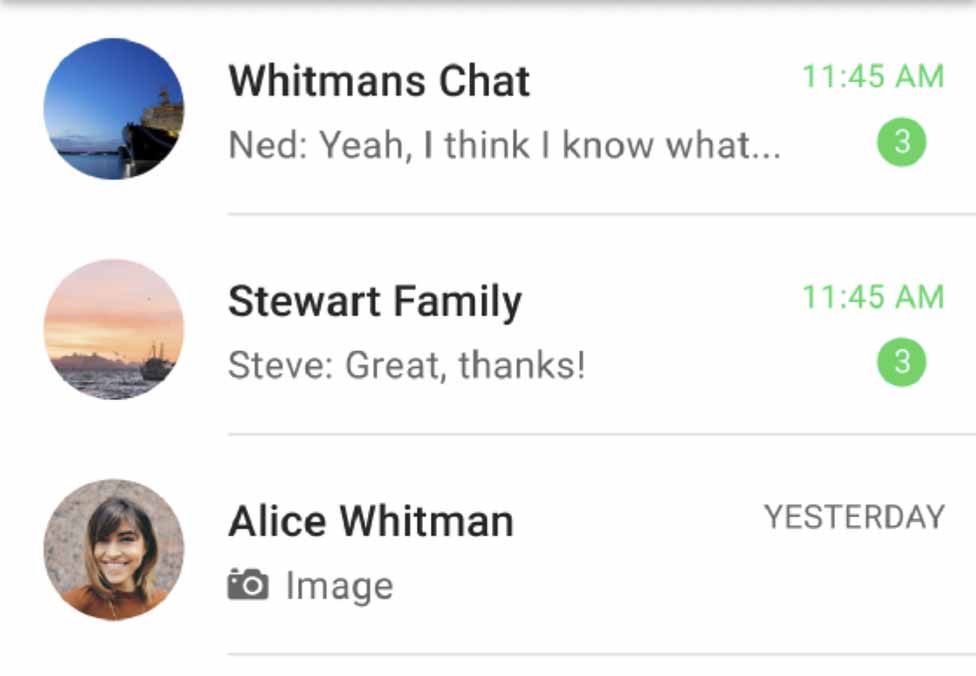 Seguimiento de nuevos mensajes en WhatsApp e iMessages